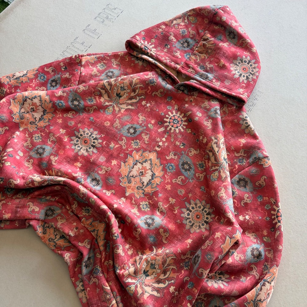Y2K Unbranded Tapestry Print Hoodie